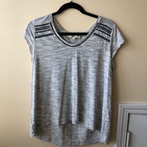 LOFT Striped High Low Top